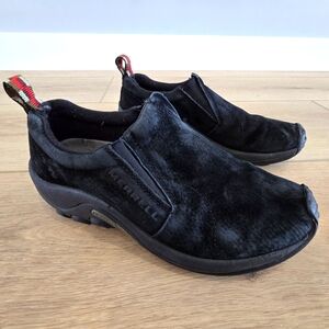 MERRELL Women's Size US 7 Jungle Moc Midnight Shoes Black Hiking Slip-on